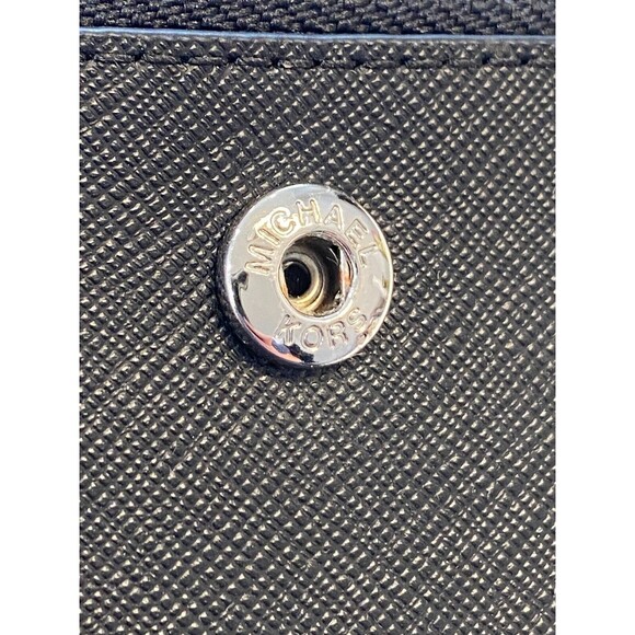 Michael Michael Kors Jet Set Travel Black Double Zip Leather Wristlet NEW $228 - Picture 12 of 13